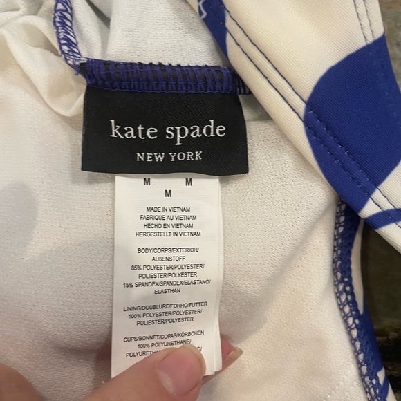 KATE SPADE Zigzag Floral Bow-strap V-neck One-piece - Medium - Picture 4 of 4